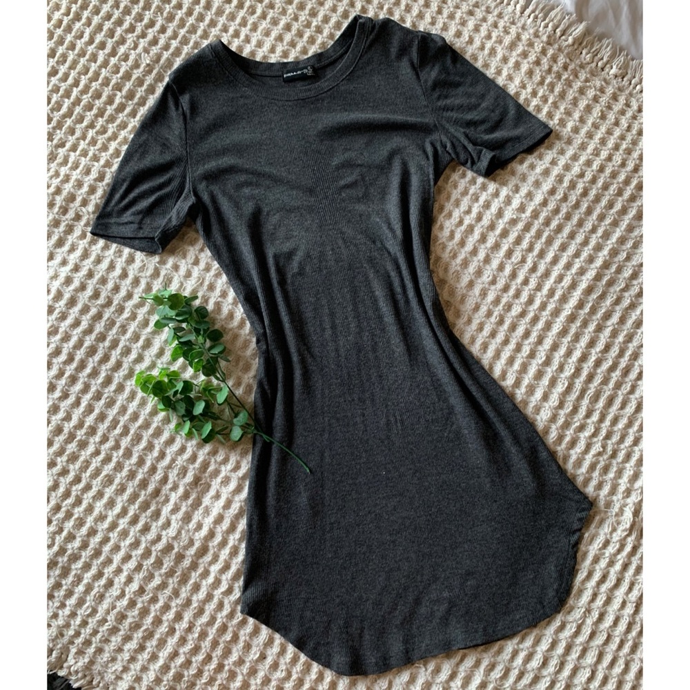 Rounded hem bodycon dress